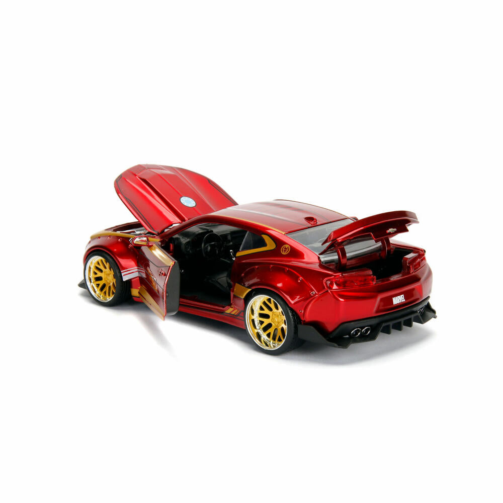 Jada Marvel Iron Man 2016 Chevy Camaro SS, Modellauto, Modell Auto, Modellfahrzeug, Maßstab 1:24, 253225003