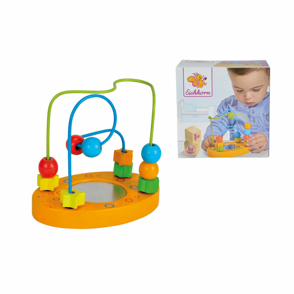 Eichhorn Motorikschleife, Schiebespiel, Lernspielzeug, Motorik Training, Kinder, Baby, Spielzeug, 100003701