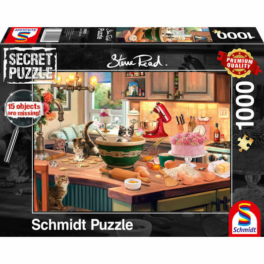 Schmidt Spiele Secret Puzzle Am Küchentisch, Steve Read, Erwachsenenpuzzle, 1000 Teile, 59919