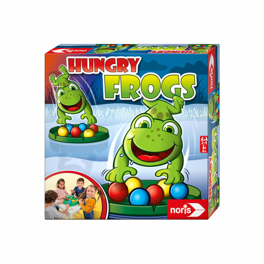 Noris Hungry Frogs, Actionspiel, Kinderspiel, Familienspiel, Gesellschaftsspiel, ab 4 Jahren, 606061859