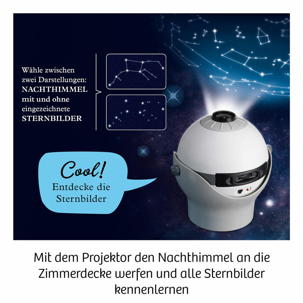 KOSMOS Experimentierkasten Planetarium, Sternen Projektor, Sternenkarte, Experimente, ab 8 Jahren, 671549
