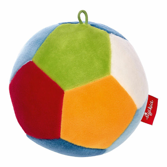 sigikid PlayQ Aktiv-Ball, Spielball, Plüschball, Stoffball, Greifling, Rassel, Baby Spielzeug, 42313