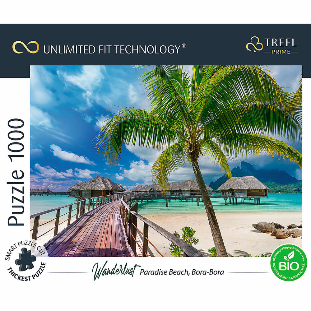 Trefl Puzzle UFT Wanderlust: Paradise Beach, Bora-Bora, 1000 Teile, 68.3 x 48 cm, 10704