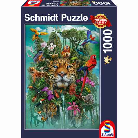 Schmidt Spiele König des Dschungels, Standard Puzzle, Erwachsenenpuzzle, 1000 Teile, 58960