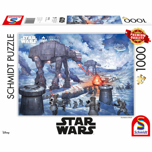 Schmidt Spiele Lucas Film Star Wars The Battle of Hoth, Thomas Kinkade, Puzzle, Erwachsenenpuzzle, 1000 Teile, 59952
