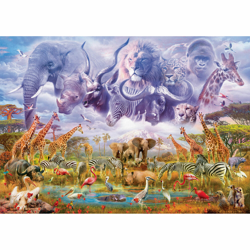 Schmidt Spiele Tiere An Der Wasserstelle, 1000 Teile, Erwachsenenpuzzle, Puzzle, Steckpuzzle, 58356