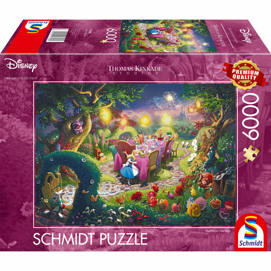 Schmidt Spiele Puzzle Disney Dreams Collection Mad Hatters Tea Party, Thomas Kinkade, Erwachsenenpuzzle, 6000 Teile, 57398