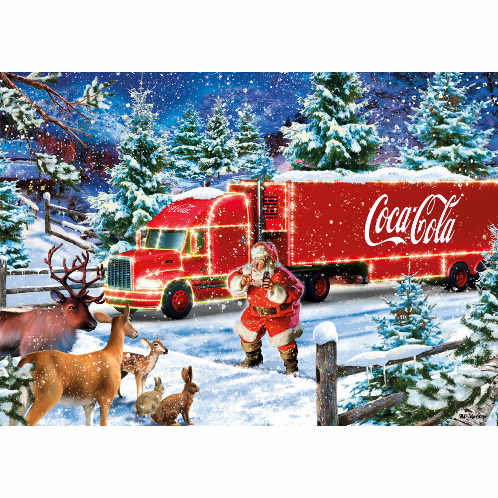 Schmidt Spiele Puzzle Coca Cola Christmas-Truck, Erwachsenenpuzzle, Puzzles, 1000 Teile, 57598