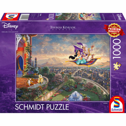 Schmidt Spiele Disney Aladdin , Thomas Kinkade, Puzzle, Erwachsenenpuzzle, 1000 Teile, 59950