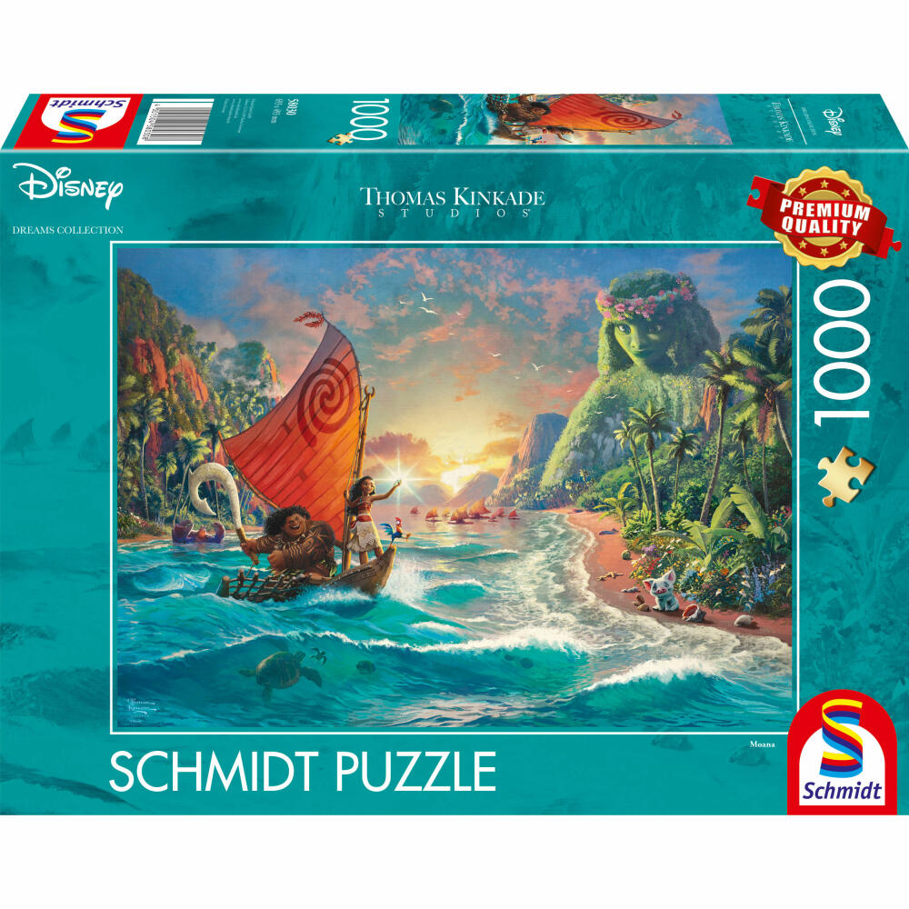 Schmidt Spiele Disney, Vaiana, Moana, Thomas Kinkade Disney, Erwachsenenpuzzle, Puzzle, ab 12 Jahre, 1000 Teile, 58030