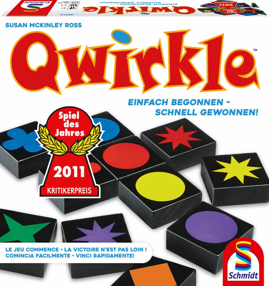 Schmidt Spiele Qwirkle, Familienspiel, Brettspiel, Rollenspiel, 2 bis 4 Spieler, 49014