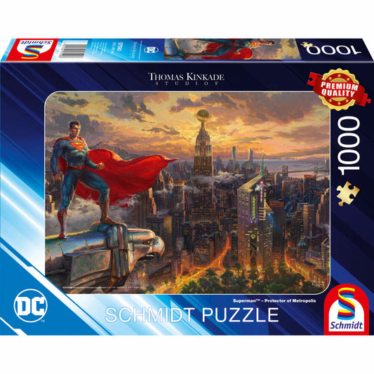 Schmidt Spiele Superman Protector of Metropolis, Thomas Kinkade DC, Erwachsenenpuzzle, Puzzle, ab 12 Jahre, 1000 Teile, 57590