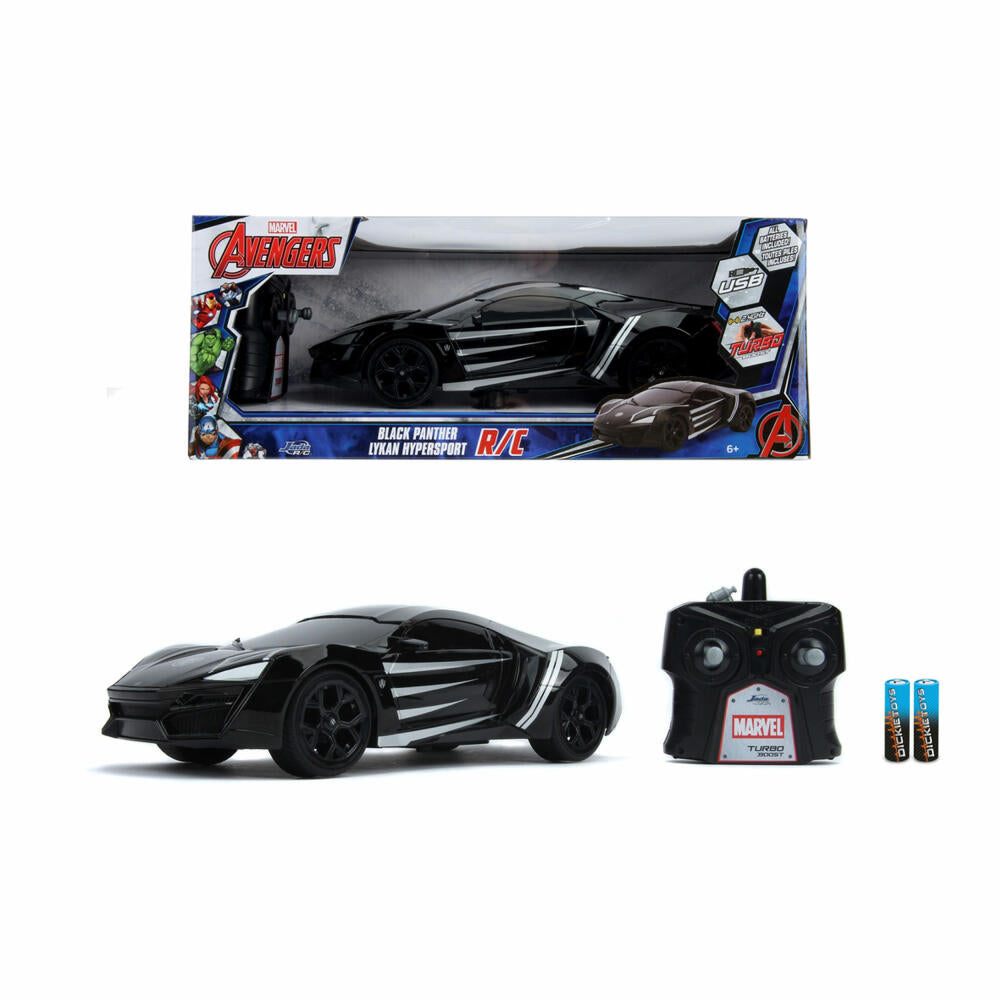 Jada Marvel Black Panther RC Lykan 1:16, Ferngesteuertes Auto, Modellauto, Spielzeug, 253226001