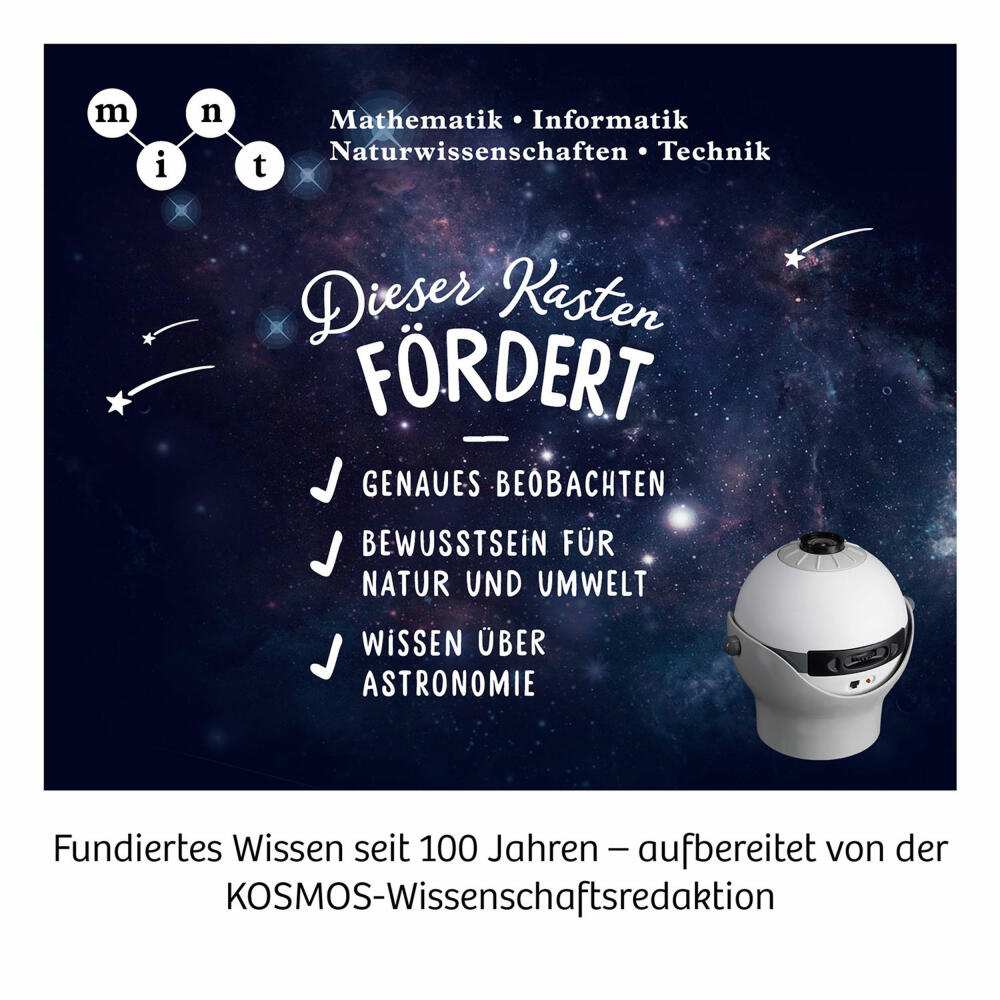 KOSMOS Experimentierkasten Planetarium, Sternen Projektor, Sternenkarte, Experimente, ab 8 Jahren, 671549