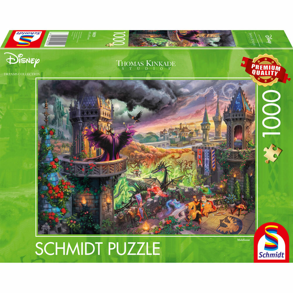 Schmidt Spiele Disney, Maleficent, Thomas Kinkade Disney, Erwachsenenpuzzle, Puzzle, ab 12 Jahre, 1000 Teile, 58029