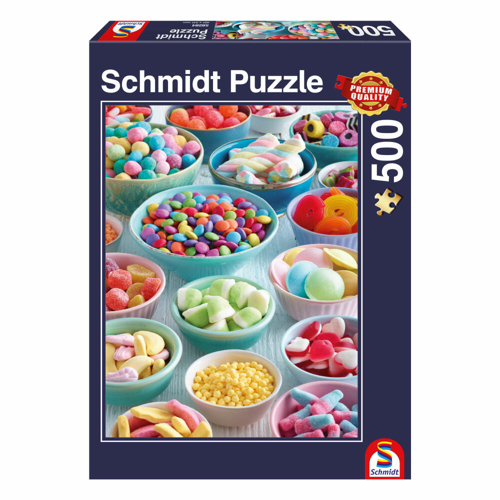 Schmidt Spiele Süßigkeiten Süße Leckereien, Bildpuzzle, 500 Teile, Puzzle, Puzzlespiel, 58284