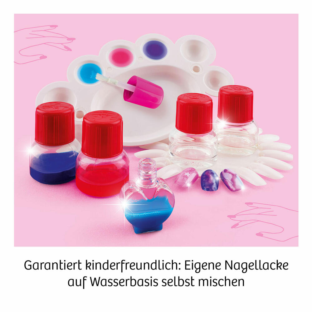 KOSMOS Nagel-Studio, Experimentierkasten, Kreativset, Nagellack herstellen, Experimentierset, ab 8 Jahren, 671587