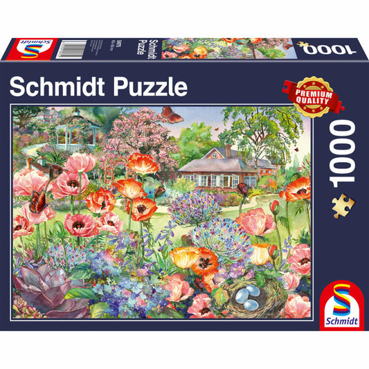 Schmidt Spiele Blühender Garten, Standard Puzzle, Erwachsenenpuzzle, 1000 Teile, 58975