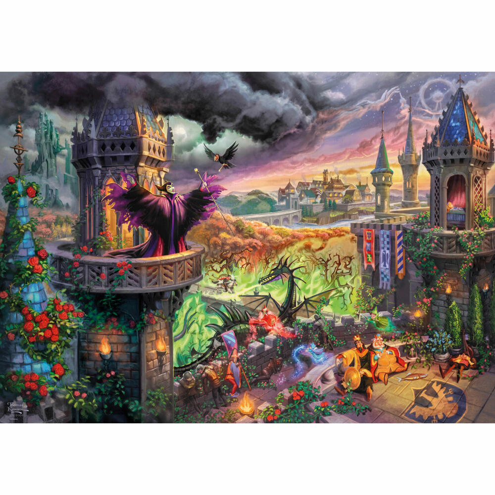 Schmidt Spiele Disney, Maleficent, Thomas Kinkade Disney, Erwachsenenpuzzle, Puzzle, ab 12 Jahre, 1000 Teile, 58029