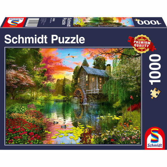 Schmidt Spiele Die Wassermühle, Standard Puzzle, Erwachsenenpuzzle, 1000 Teile, 58968
