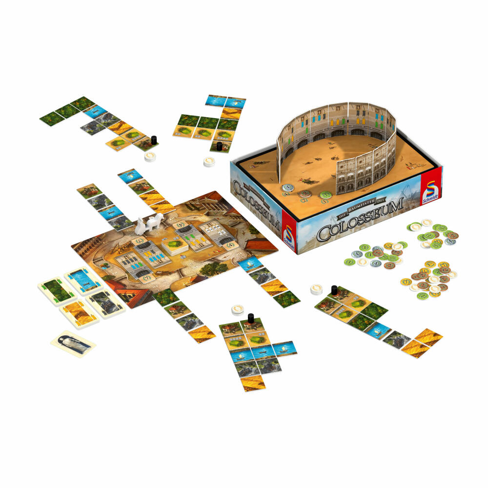 Schmidt Spiele Wrede Die Baumeister des Colosseum, Brettspiel, Gesellschaftsspiel, Für 2 bis 4 Spieler, Ab 10 Jahren, 49325