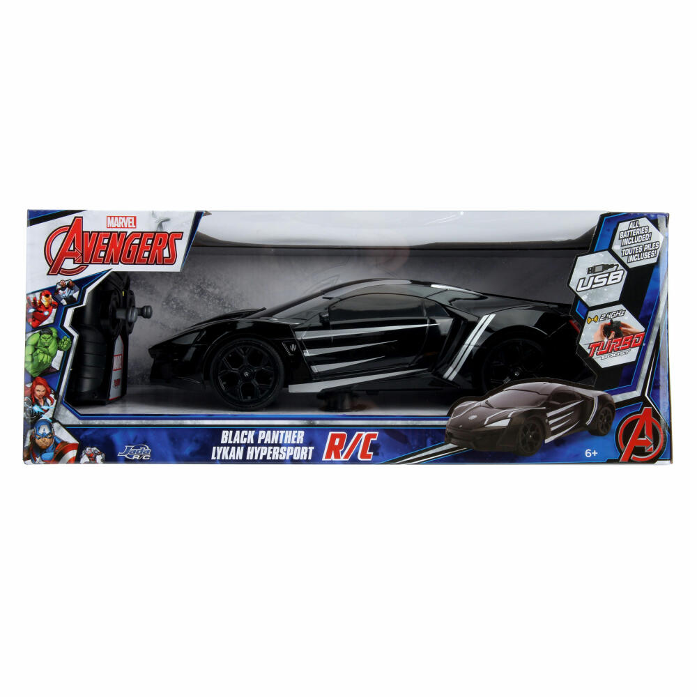 Jada Marvel Black Panther RC Lykan 1:16, Ferngesteuertes Auto, Modellauto, Spielzeug, 253226001