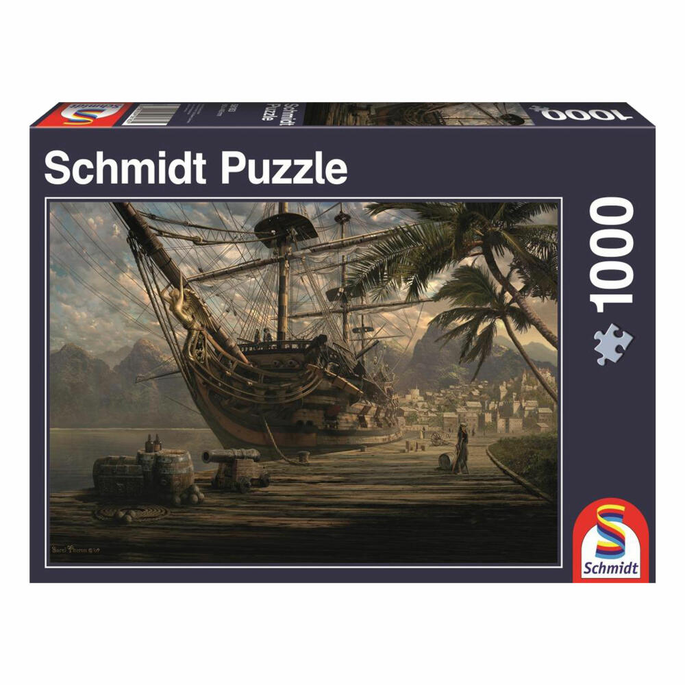 Schmidt Spiele Schiff vor Anker, Puzzle, Erwachsenenpuzzle, Standard, 1000 Teile, 58183