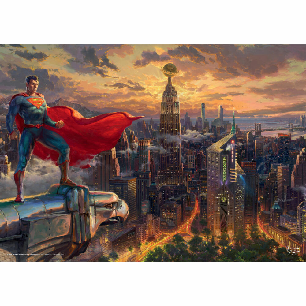 Schmidt Spiele Superman Protector of Metropolis, Thomas Kinkade DC, Erwachsenenpuzzle, Puzzle, ab 12 Jahre, 1000 Teile, 57590