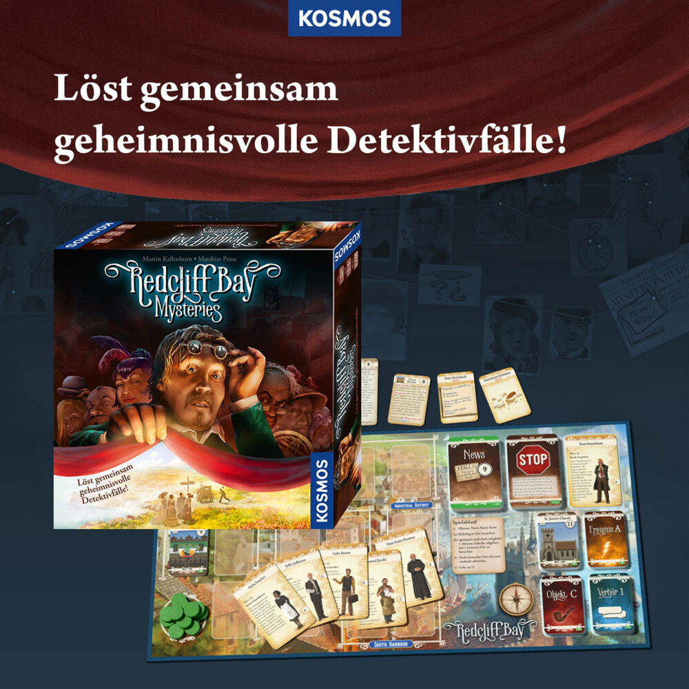 KOSMOS Redcliff Bay Mysteries, Detektivspiel, Familienspiel, Gesellschaftsspiel, Detektiv Spiel, 680459