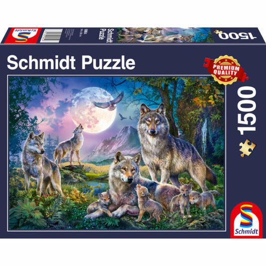 Schmidt Spiele Wölfe, Standard Puzzle, Erwachsenenpuzzle, 1500 Teile, 58954