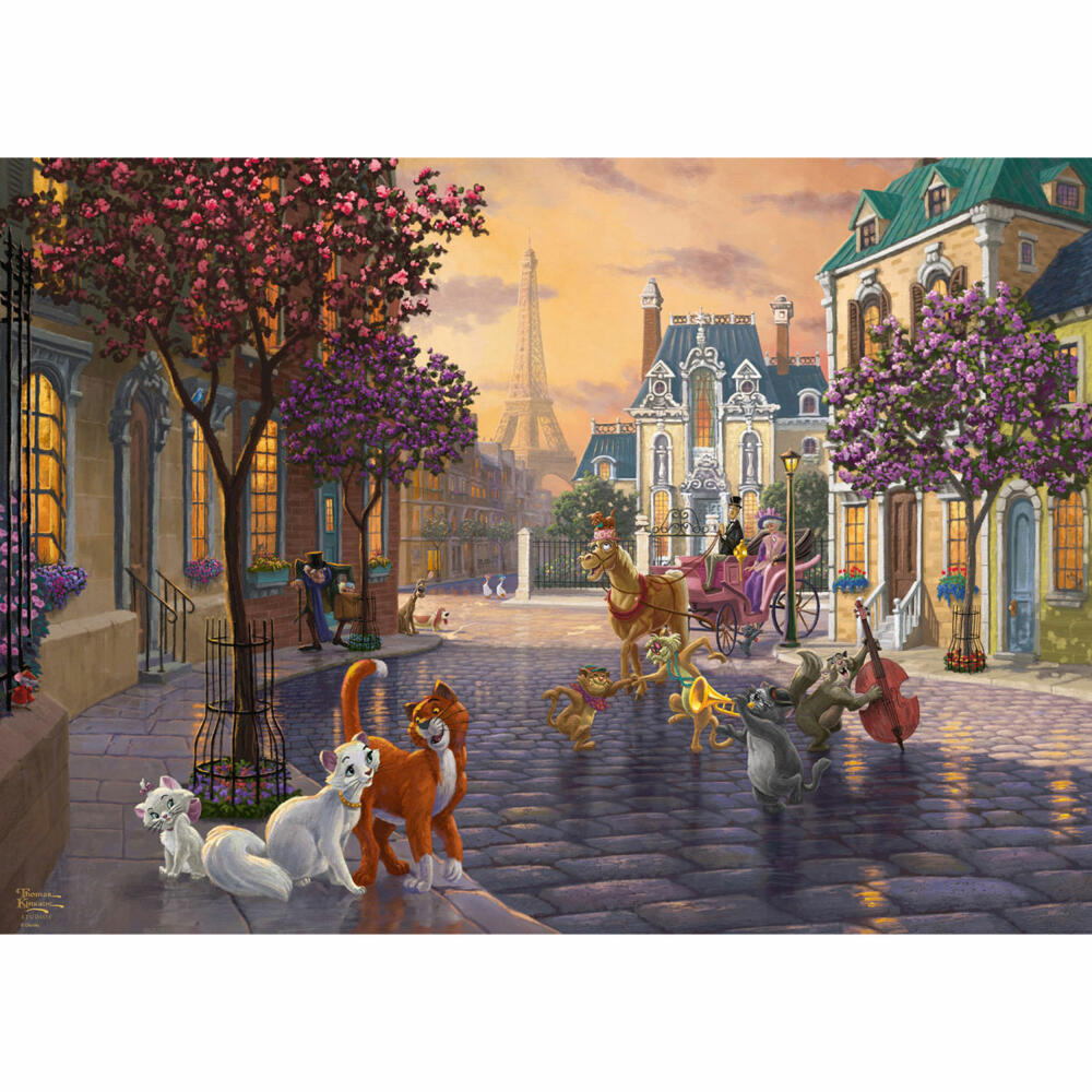 Schmidt Spiele Disney The Aristocats, Thomas Kinkade, Puzzle, Erwachsenenpuzzle, 1000 Teile, 59690