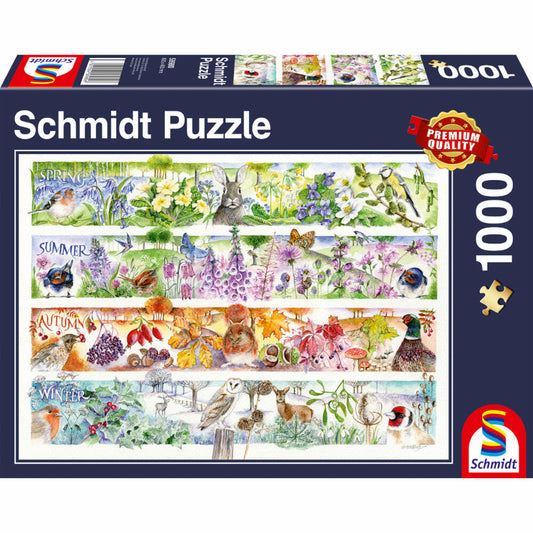 Schmidt Spiele Jahreszeiten, Standard Puzzle, Erwachsenenpuzzle, 1000 Teile, 58980
