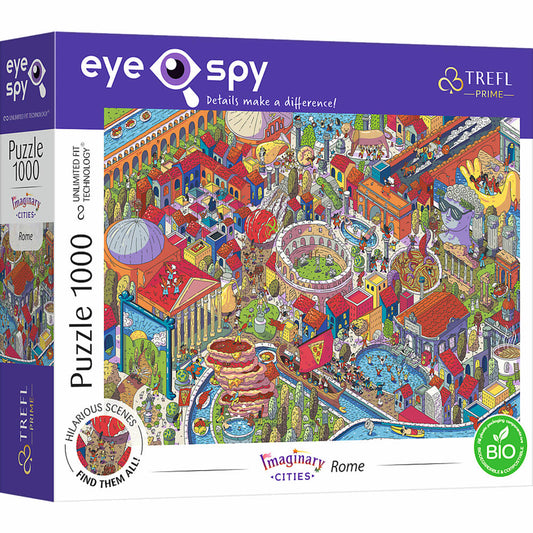 Trefl Puzzle UFT Eye Spy Imaginary Cities - Rom, Italien, 1000 Teile, 68.3 x 48 cm, 10709