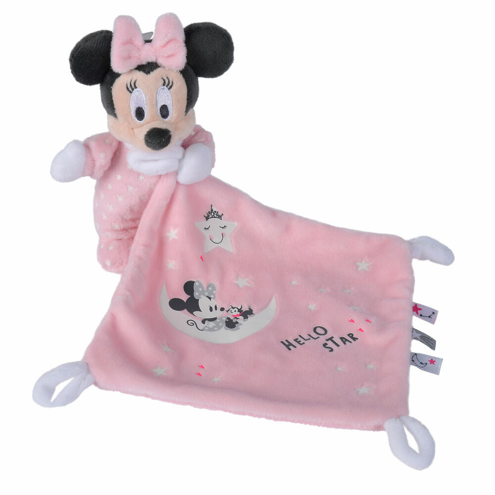 Simba Disney Minnie Glow In The Dark Schmusetuch Starry, Schnuffeltuch, Schmuse Tuch, Kuscheltier, 6315872505