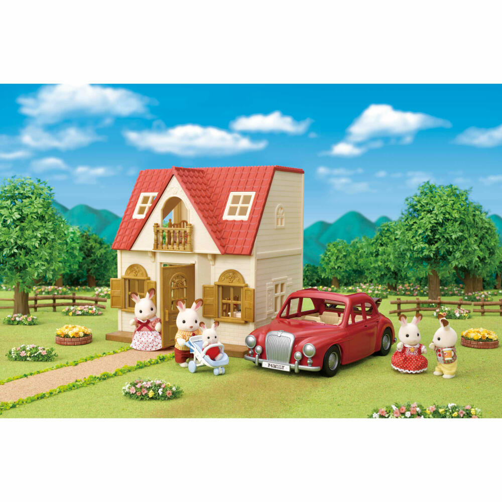Sylvanian Families Familien-Limousine, Limousine, Auto, Fahrzeug, Automobil, Spielzeug, Rot, 5448