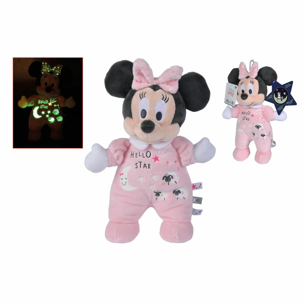 Simba Disney Minnie Glow In The Dark Starry Night, Kuscheltier, Plüschtier, Stofftier, 25 cm, 6315872503