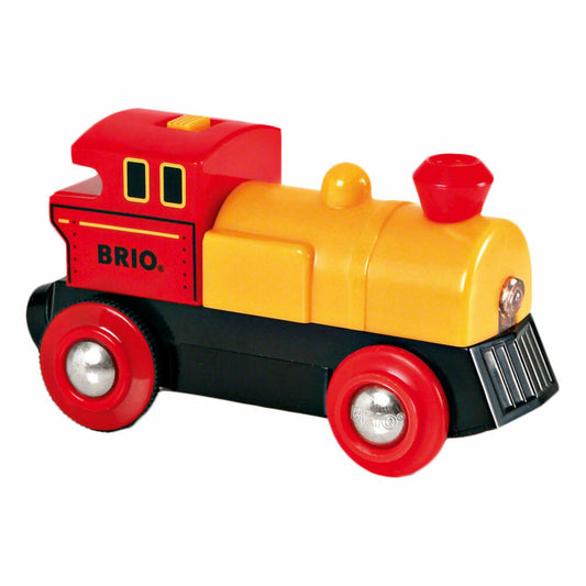 BRIO Gelbe Batterielok, Zubehör für die Holzeisenbahn, Eisenbahn, Holzspielzeug, Holz Spielzeug, 33594
