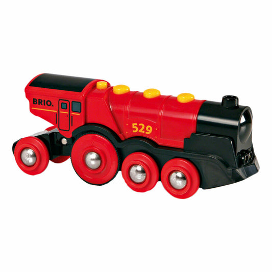 BRIO Rote Lola Batterielok, Zubehör für die Holzeisenbahn, Eisenbahn, Holzspielzeug, Holz Spielzeug, 33592