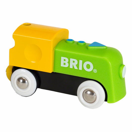 BRIO Meine Erste Batterielok, Zubehör für die Holzeisenbahn, Eisenbahn, Holzspielzeug, Holz Spielzeug, 33705