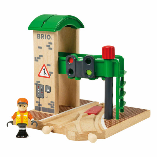 BRIO Signal Station, 2-tlg., Zubehör für die Holzeisenbahn, Eisenbahn, Holzspielzeug, Holz Spielzeug, 33674
