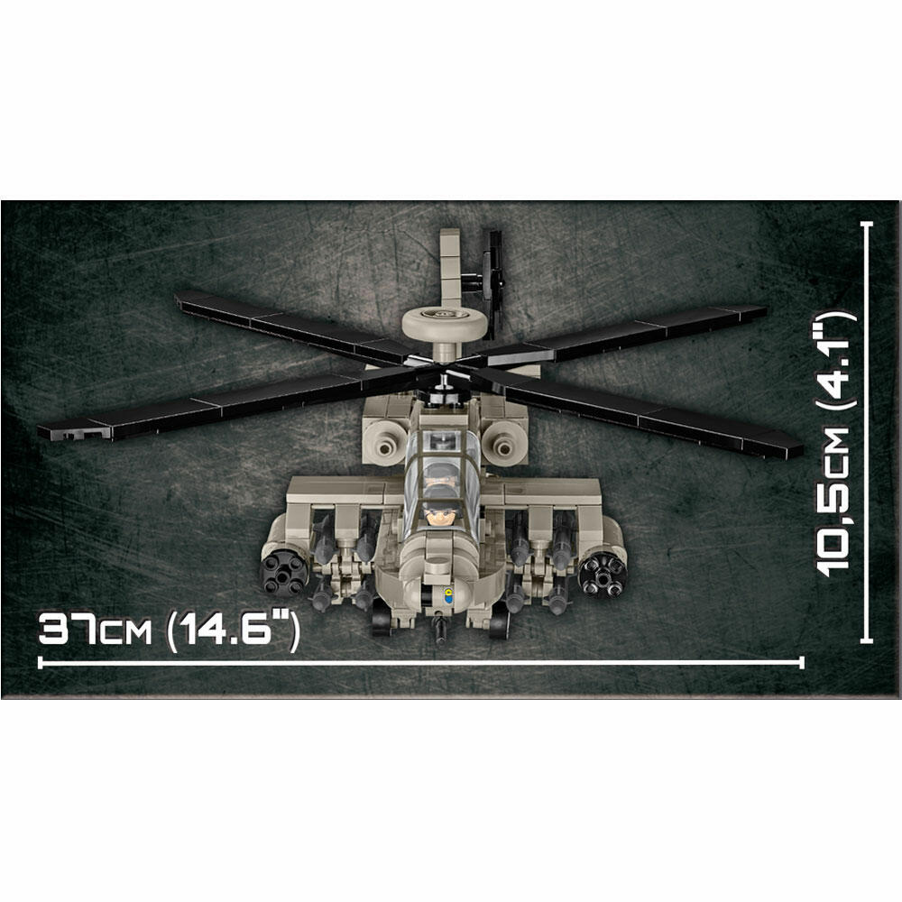 COBI Armed Forces AH-64 APACHE 1:35, Kampfhubschrauber, Flugzeug, Konstruktionsbausteine, Spielzeug, Kunststoff, 510 Teile, 5808