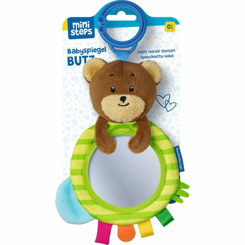 Ravensburger ministeps: Babyspiegel Butz, Babyspielzeug, Baby Spielzeug, Greifspielzeug, 04576