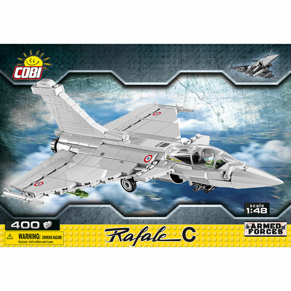 COBI Armed Forces Rafale C Kampfjet, Flugzeug, Konstruktionsbausteine, Spielzeug, 400 Teile, 5802