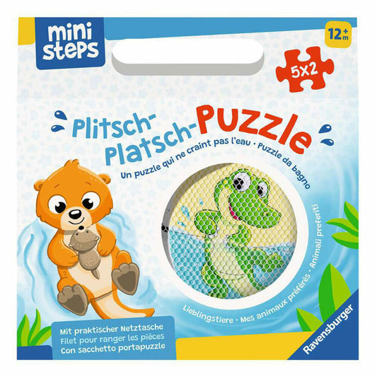 Ravensburger ministeps Plitsch-Platsch-Puzzle Lieblingstiere, Badespielzeug, Badepuzzle, ab 1 Jahr, 04589