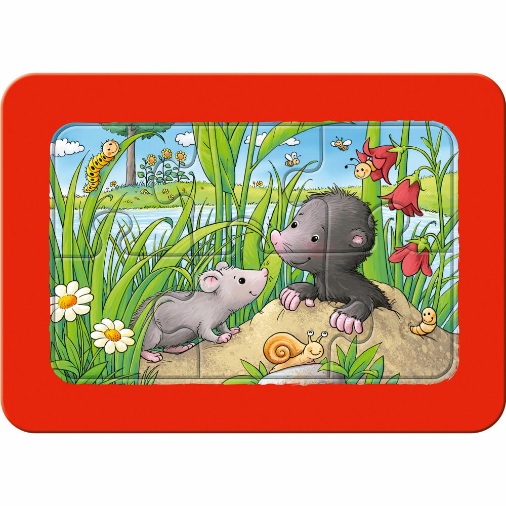 Ravensburger Puzzle Kleine Gartentiere, My First Puzzles, Kinderpuzzle, Rahmenpuzzle, Legespiel, 3 x 6 Teile, 05138