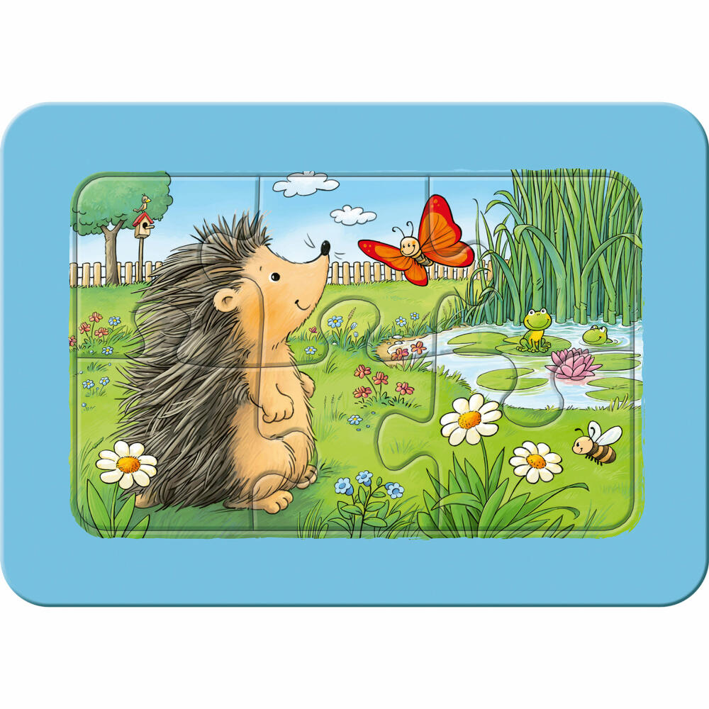 Ravensburger Puzzle Kleine Gartentiere, My First Puzzles, Kinderpuzzle, Rahmenpuzzle, Legespiel, 3 x 6 Teile, 05138