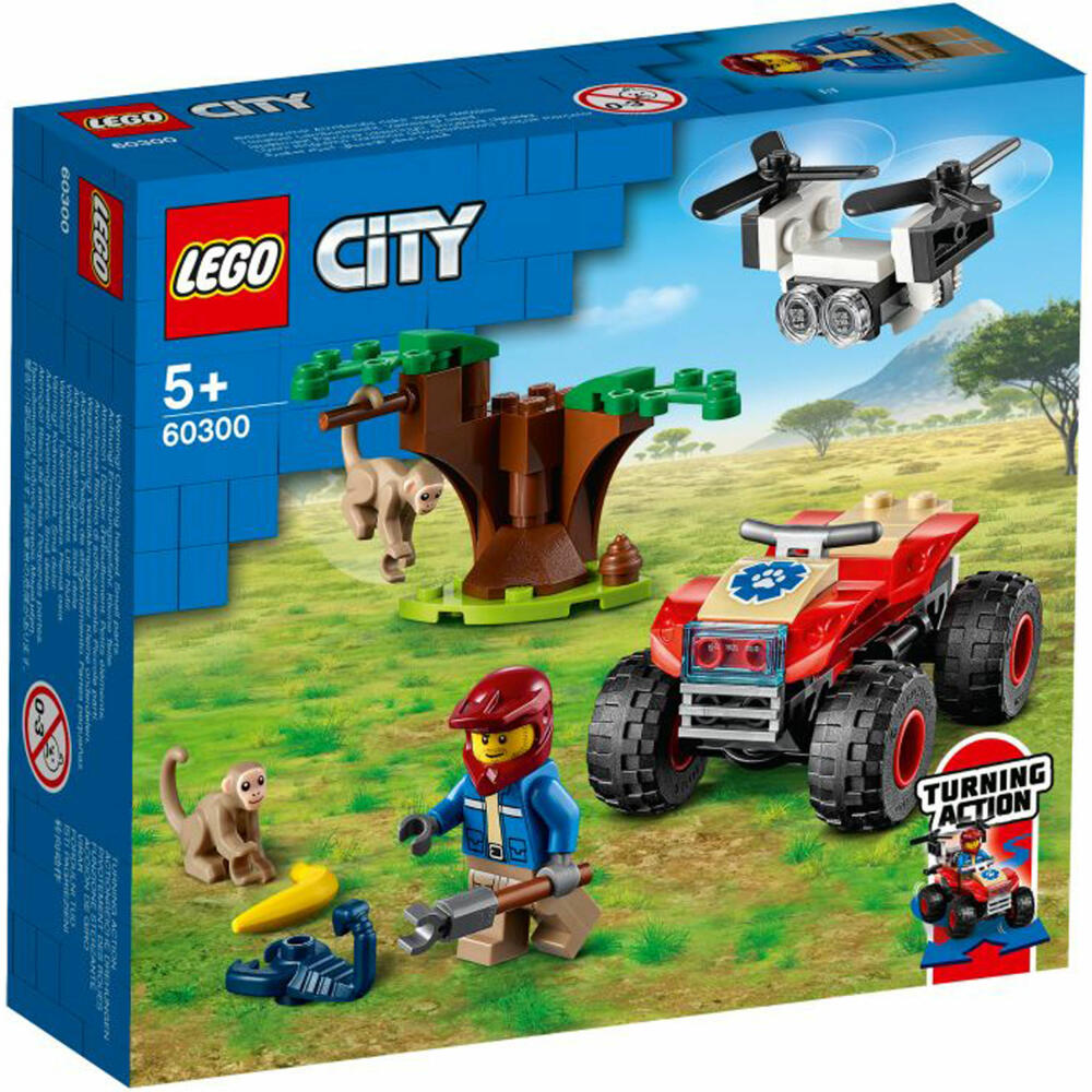 LEGO City Tierrettungs-Quad, Konstruktionsspielzeug, Bausteine, 74 Teile, ab 5 Jahren, 60300