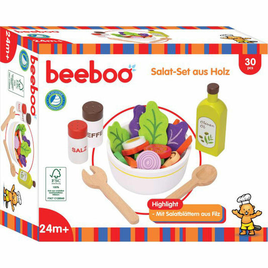 Beeboo Kitchen Salat-Set aus Holz, 30 Teile