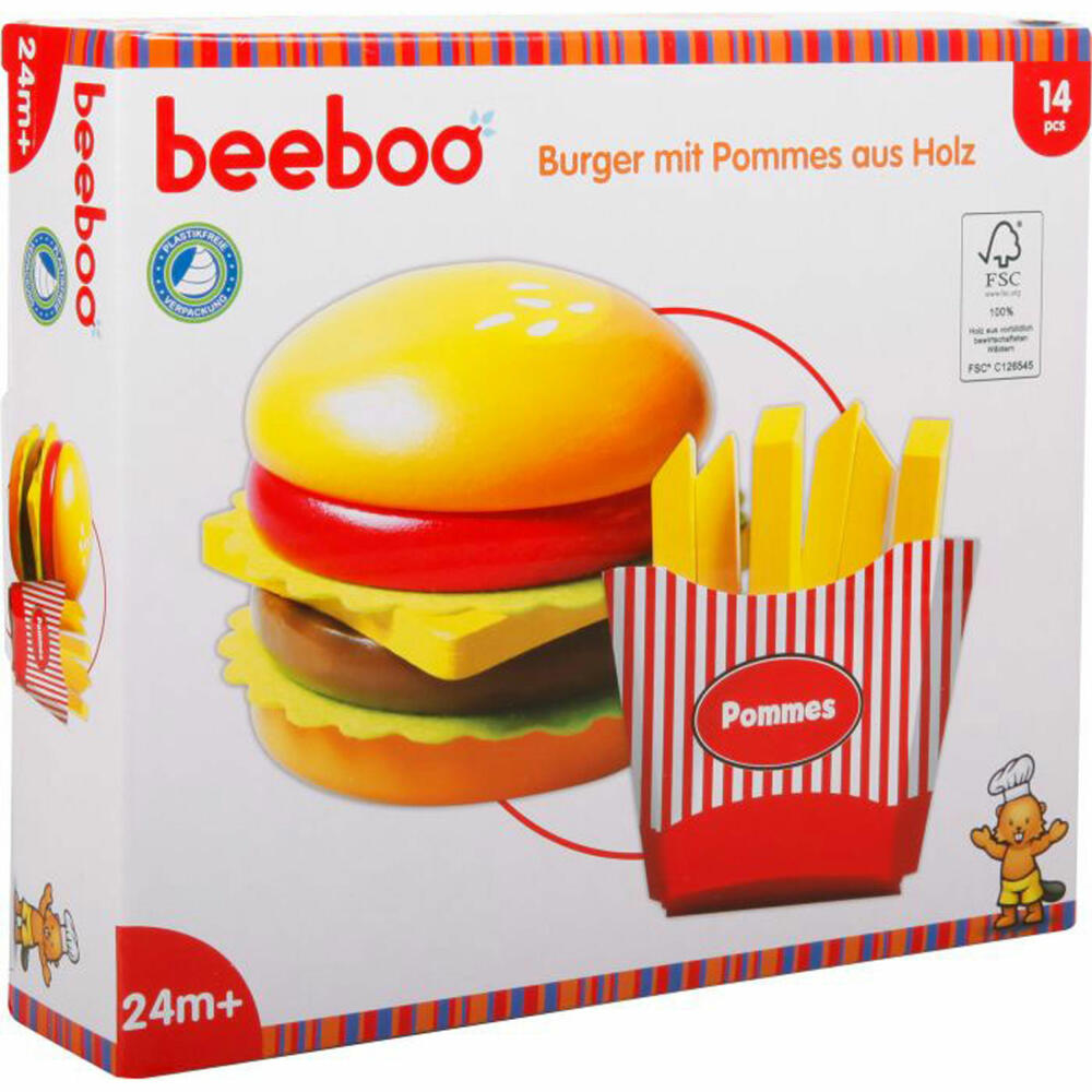 Beeboo Kitchen Burger mit Pommes, 14 Teile