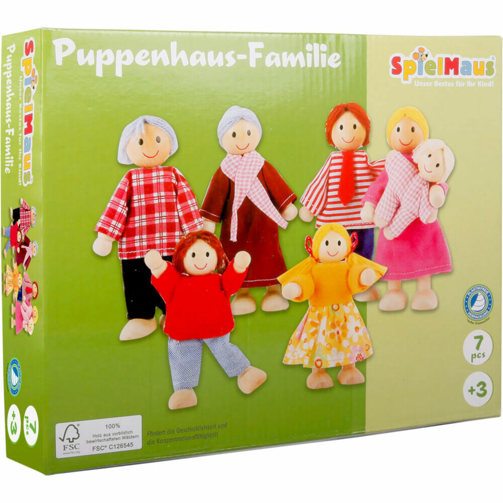 SpielMaus Puppenhaus-Familie, Spielfiguren, Figuren, Spielfigur, ab 3 Jahre, 46013727